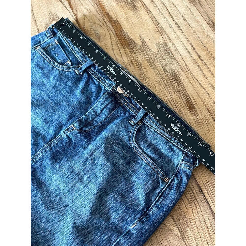Old Navy Frayed Raw Hem Mini Jean Mini Skirt Womens 10 13" Length - Picture 5 of 6
